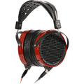Audeze LCD-2 leather wired headphones with large ear cups and headband, showcasing premium build and comfort design.
