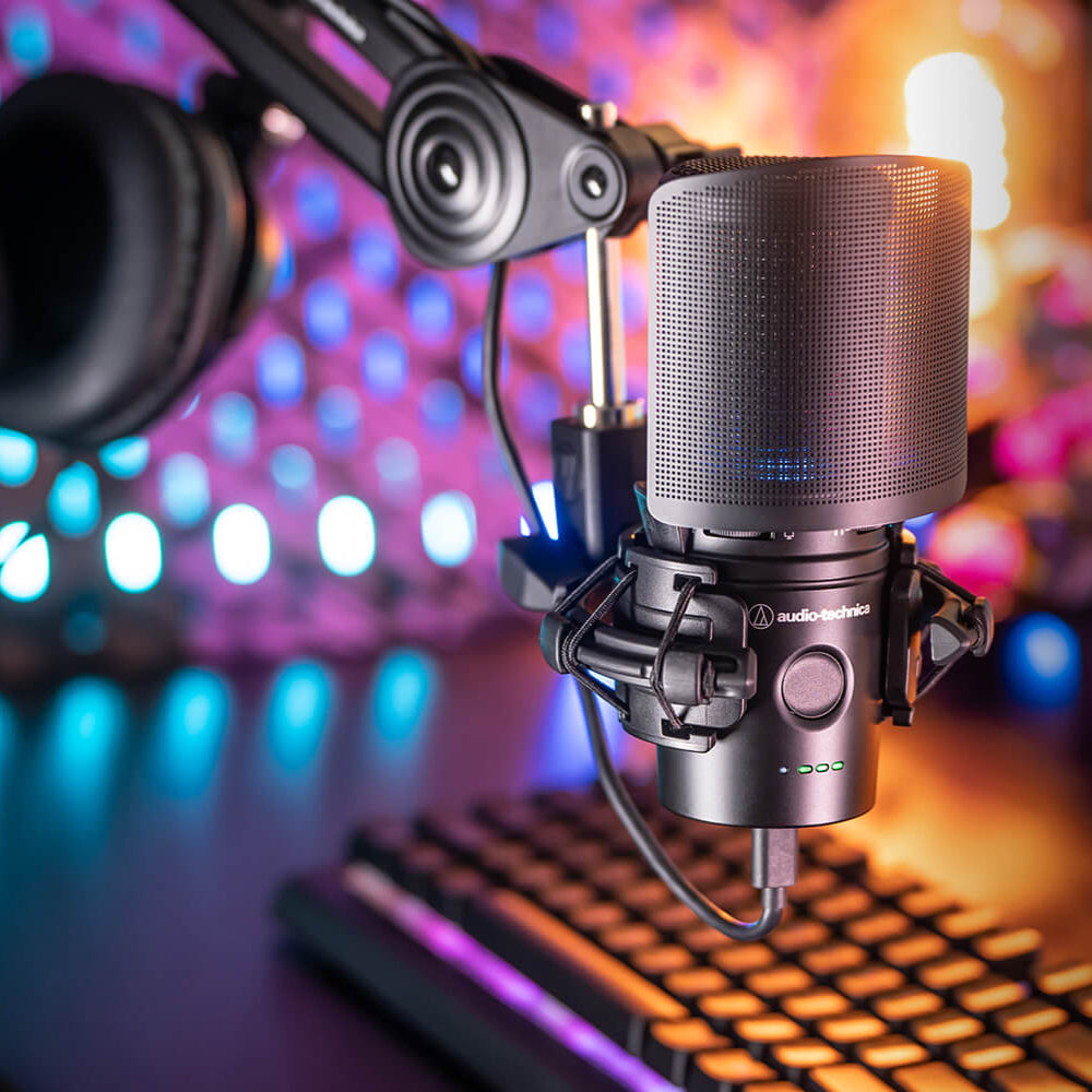 Audio-Technica AT2020USB-XP USB microphone, in use