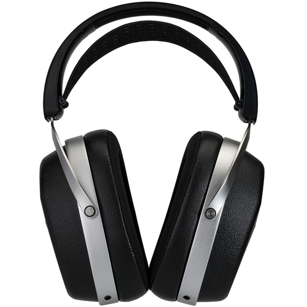 HiFiMAN Audivina LE wired headphones with sleek black design and over-ear cushions for premium listening comfort.