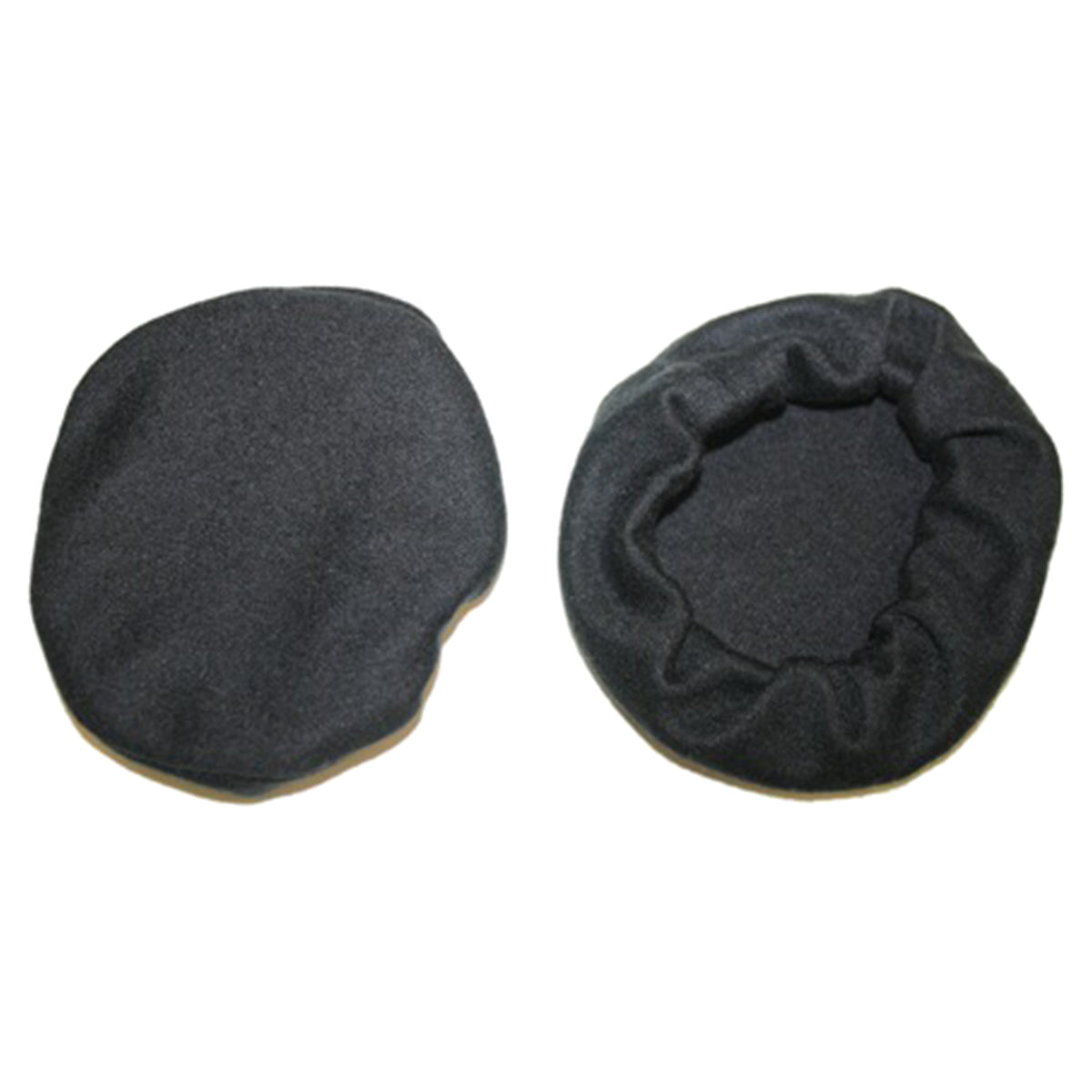 Beyerdynamic EDT Cotton Ear Seals, black washable cotton covers for DT series headphone ear pads, pair shown from both sides