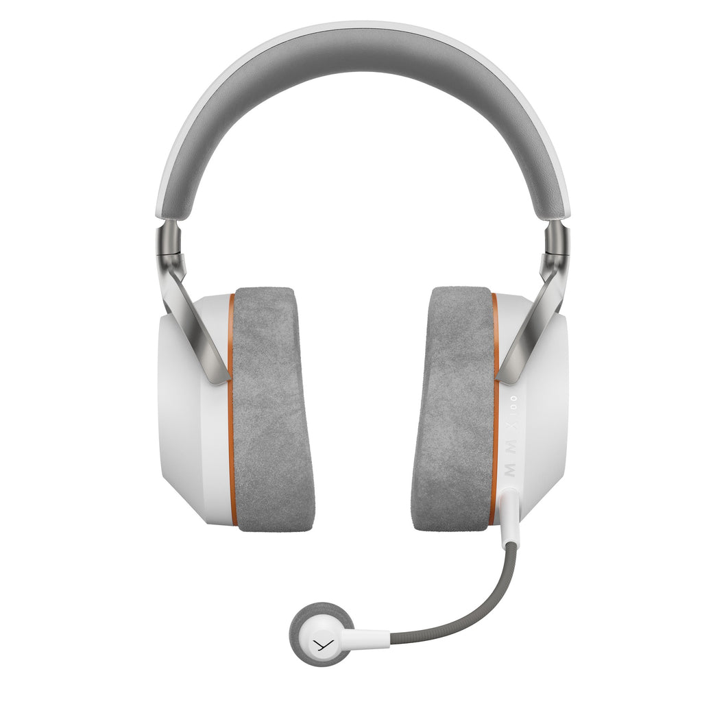 Beyerdynamic MMX 100 Wireless gaming headset in Arctic White, front view