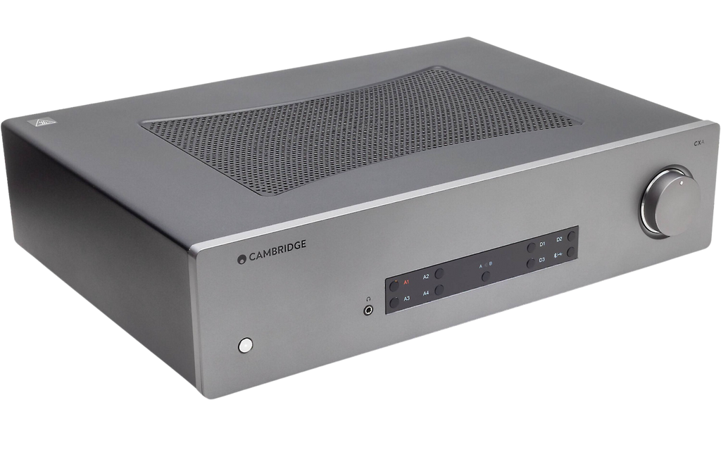 Cambridge Audio CXA81 MK2 integrated stereo amplifier, black, front view