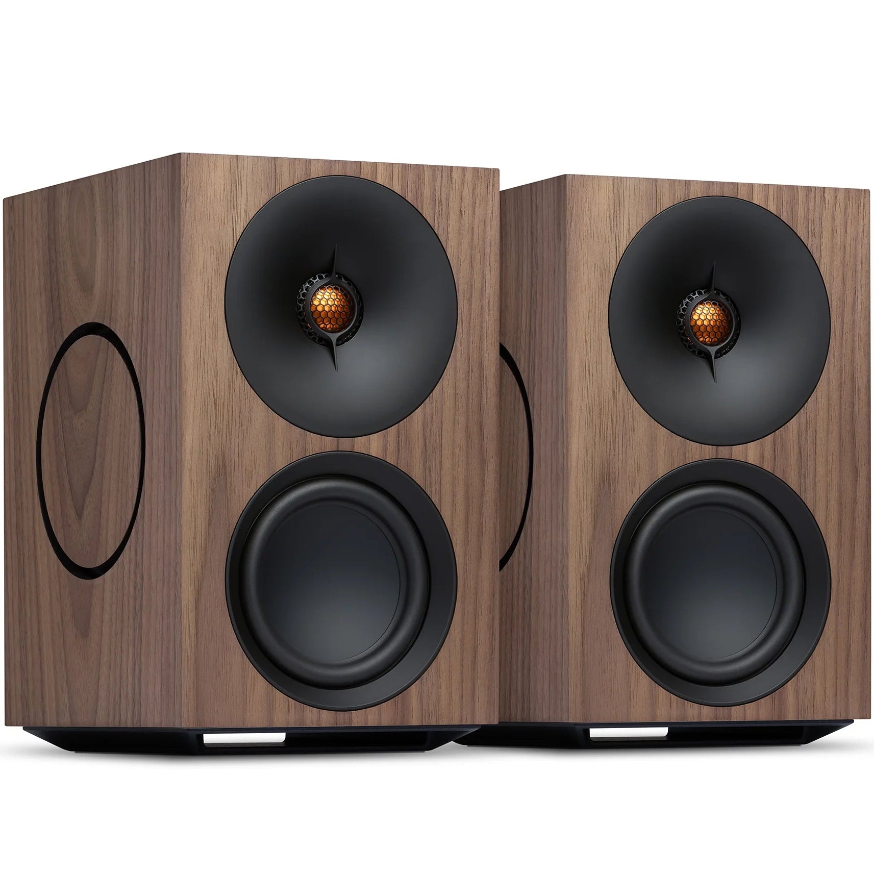 Cambridge Audio L/R M active bookshelf speakers, front view