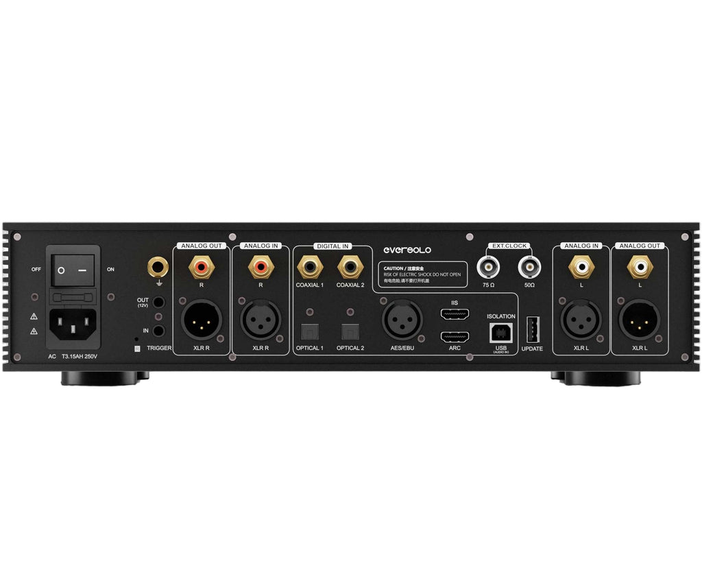 Eversolo DAC-Z10 headphone amplifier and DAC with sleek design, front panel controls, and connection ports visible in the image.