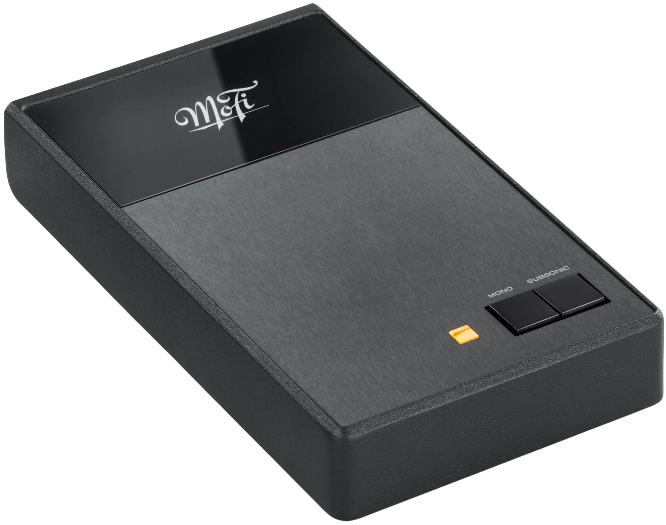 MoFi Electronics StudioPhono phono preamp with controls and input/output connections, designed for high-quality vinyl playback.
