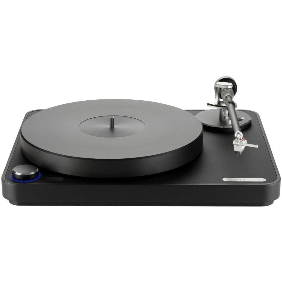 Clearaudio Concept Signature manual turntable with sleek design and high-quality tonearm for premium vinyl listening.