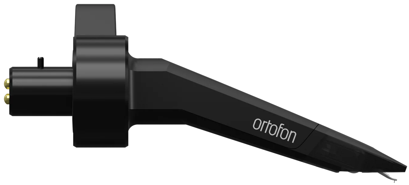 Ortofon Concorde Music Black turntable cartridge with sleek black body and stylus for high-quality vinyl playback.