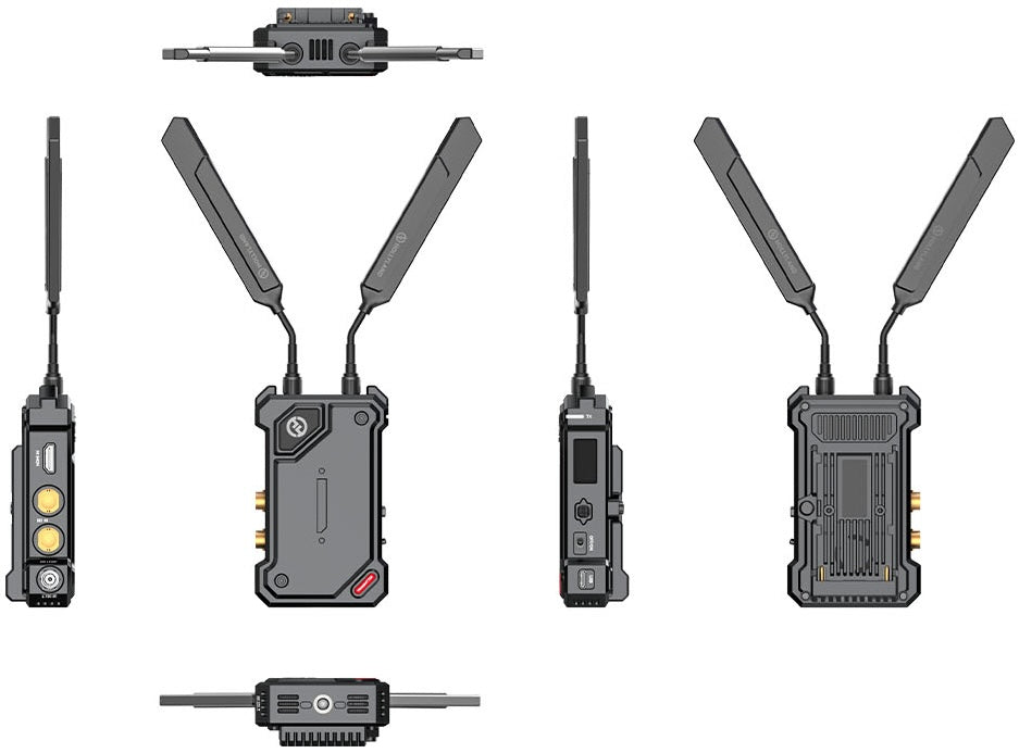 Hollyland Cosmo C2 wireless video transmitter with HDMI port, used for high-quality wireless video transmission up to 1000m.