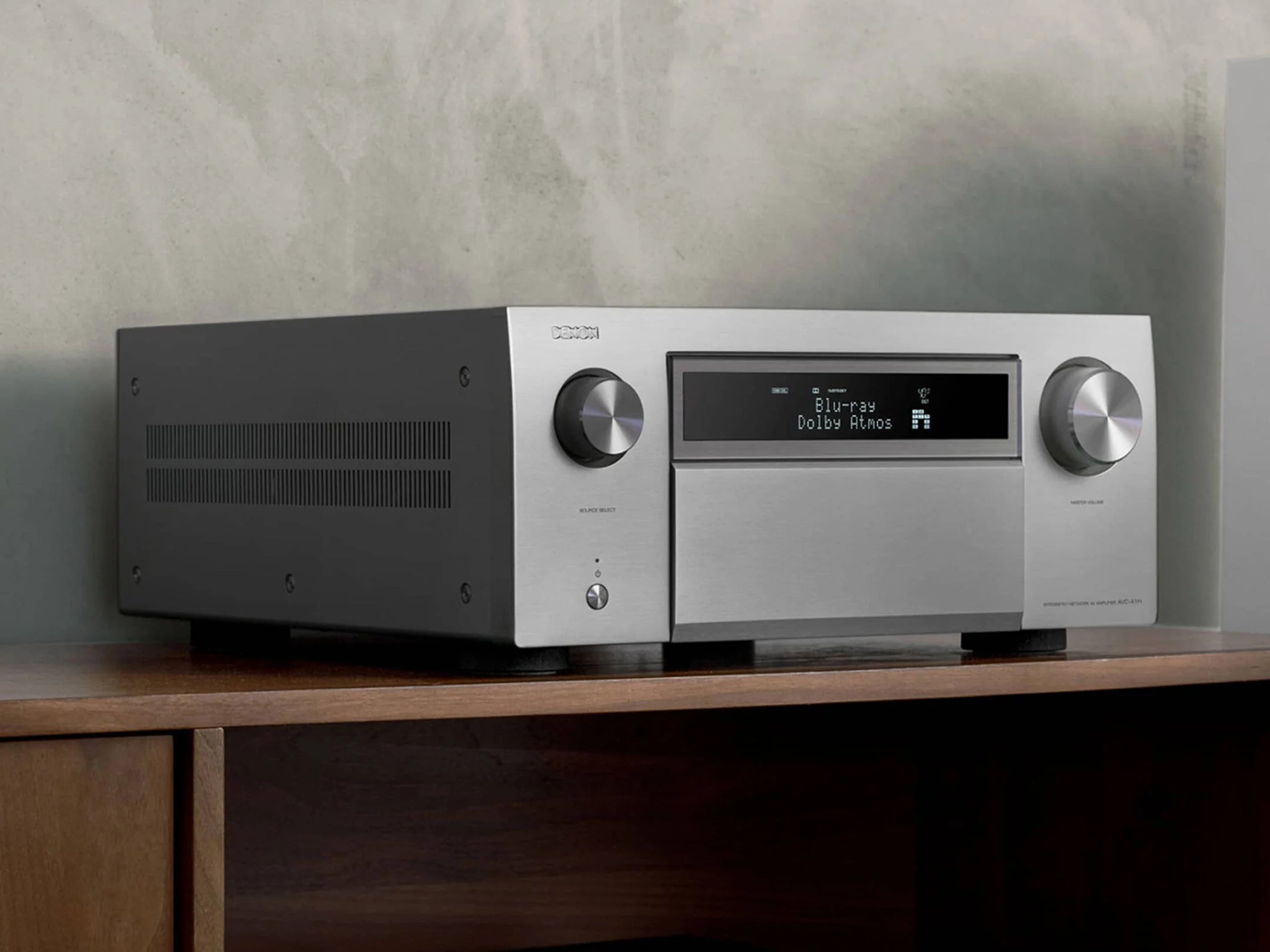 Denon AVC-A1H stereo amplifiers, close up