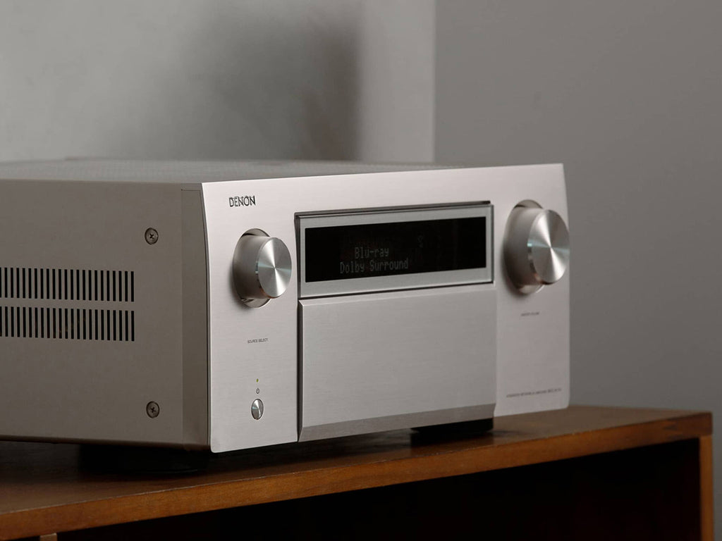 Denon AVC-A1H stereo amplifiers, close up