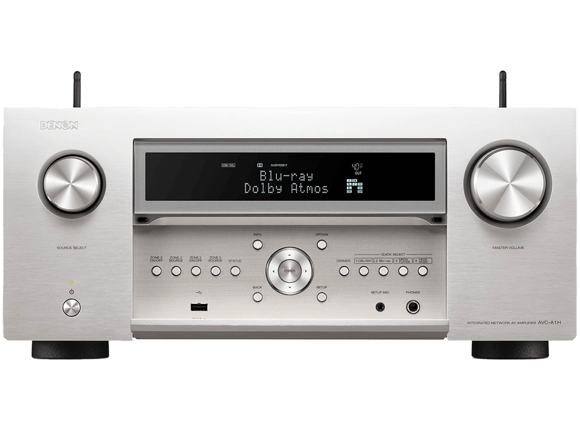 Denon AVC-A1H stereo amplifiers, front
