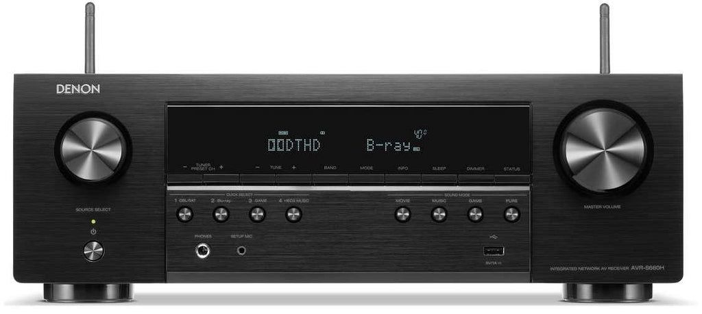 Denon AVR-S660H stereo amplifiers, front