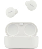 Denon PerL wireless in-ear headphones, white earbuds and case