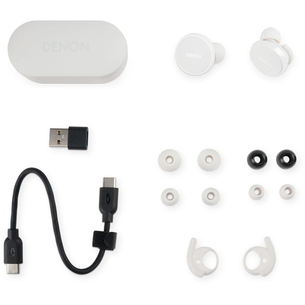 Denon PerL PRO wireless in-ear headphones, cable