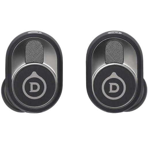 Devialet Gemini II wireless in-ear headphones, black earbuds front view