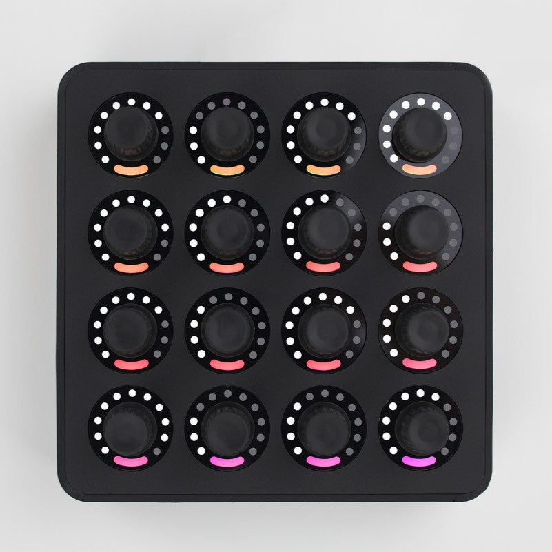 DJ TechTools MIDI Fighter Twister MIDI controller, black overhead view