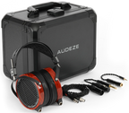 Audeze LCD-2 leather-free wired headphones with over-ear design and padded ear cups, shown in a sleek black finish.