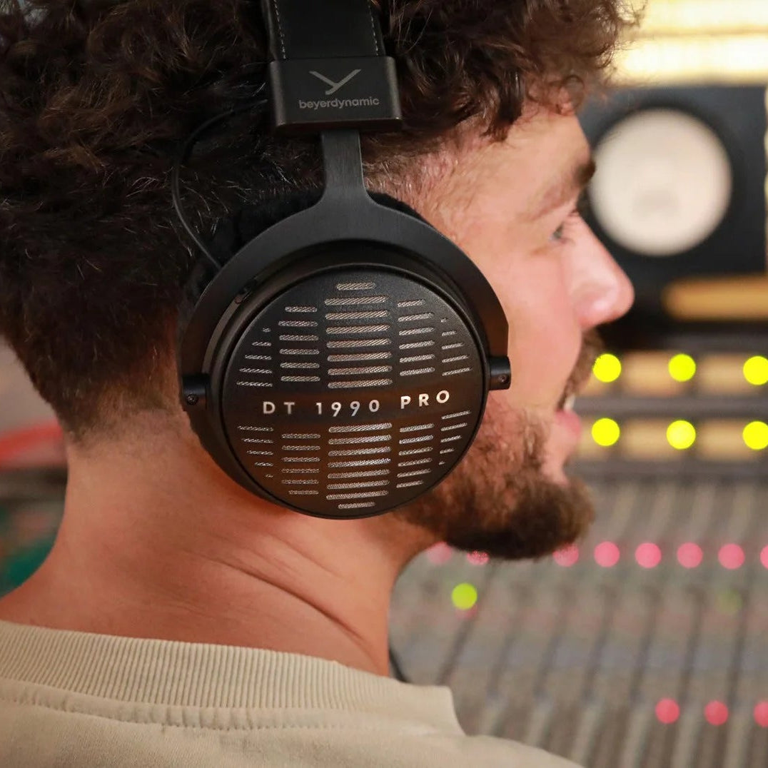 Beyerdynamic DT 1990 Pro MK2 open-back studio headphones with large ear cups and premium build for professional audio monitoring