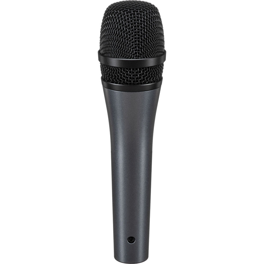 Sennheiser E 845 dynamic microphone with rugged metal body and cardioid capsule for live vocals and performances.