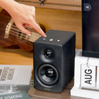 Edifier M60 desktop speakers, black front view 2