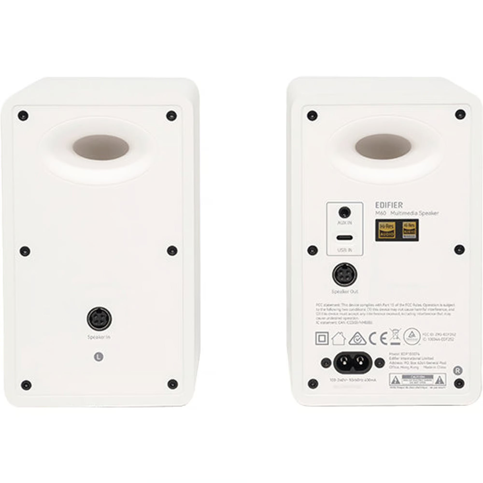 Edifier M60 desktop speakers, black front view 5