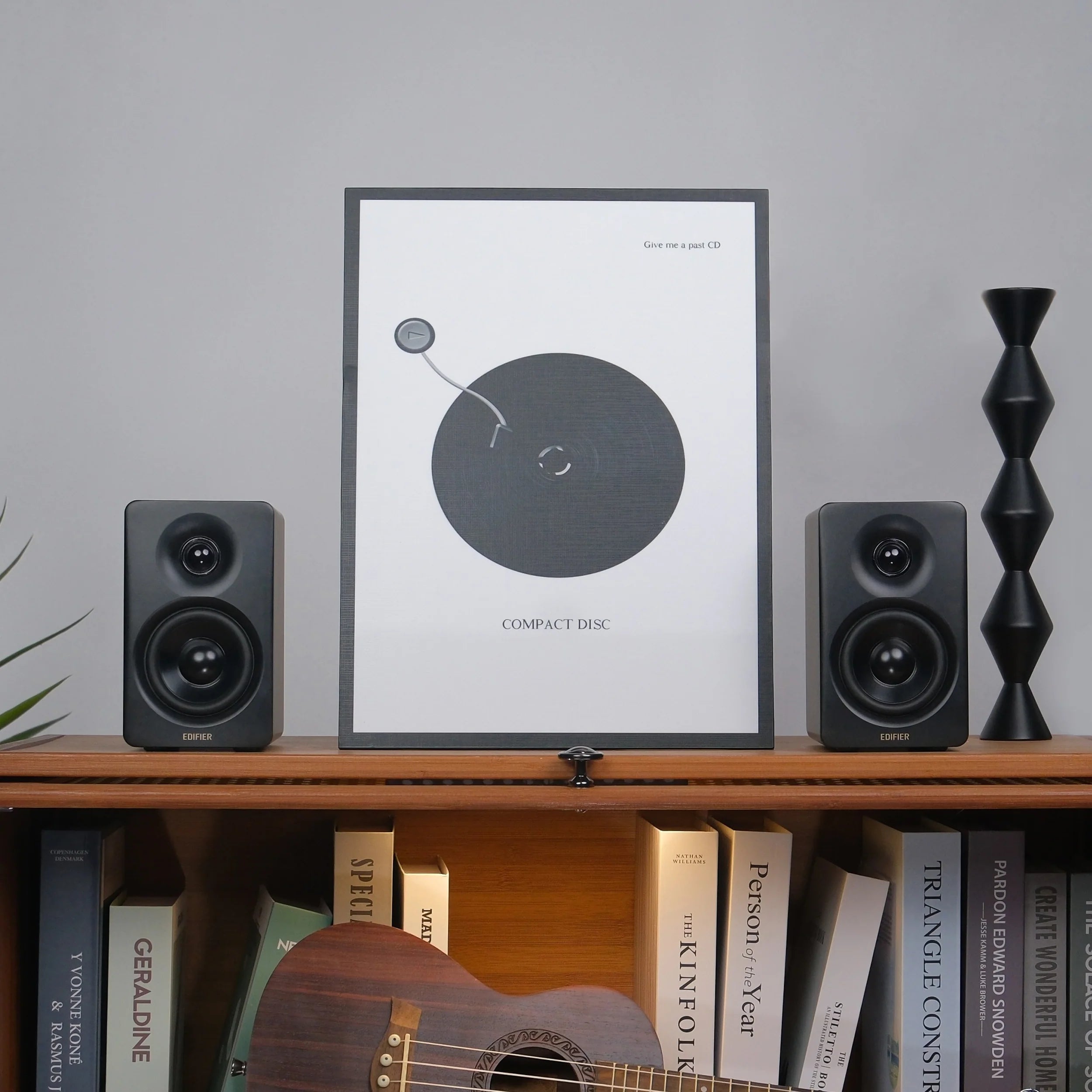 Edifier M60 desktop speakers, black front view