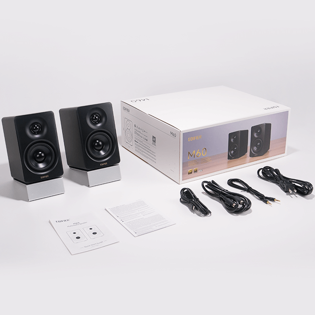 Edifier M60 desktop speakers, black size view