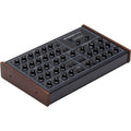 Erica Synths Steampipe desktop synthesizer, black, top view.