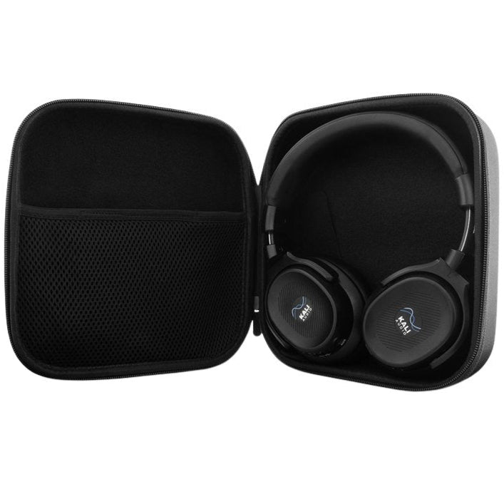 Kali Audio HP-1 studio headphones with over-ear design, black ear cups, and adjustable headband for professional audio monitoring.
