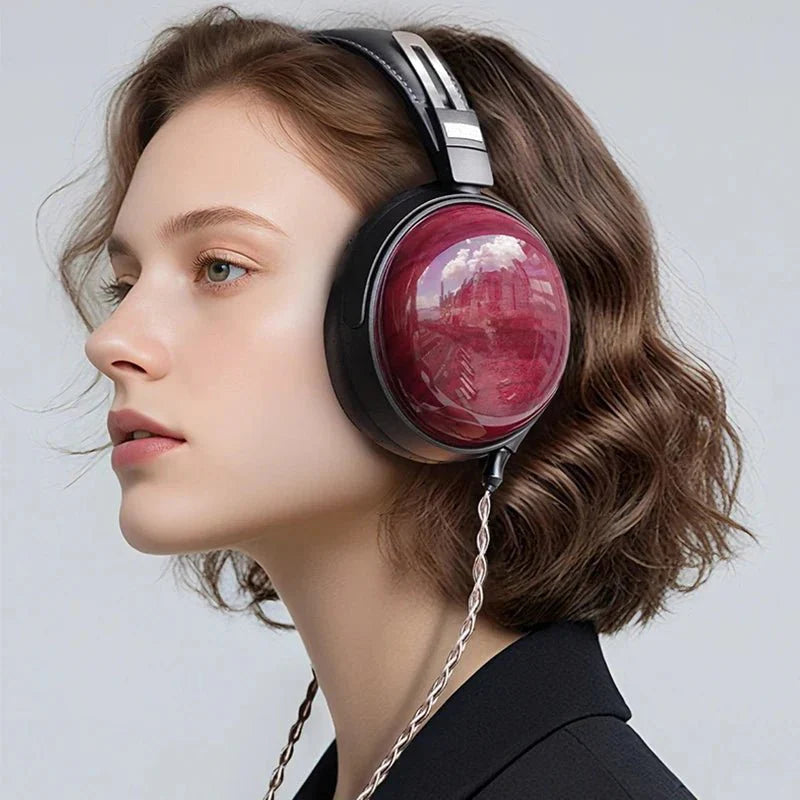 FiiO FT13 wired headphones with closed-back design, 60mm dynamic driver and purpleheart wooden ear cups.
