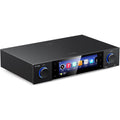 FiiO S15 music streamer with sleek black design and front display, showcasing its compact and modern audio streaming features.