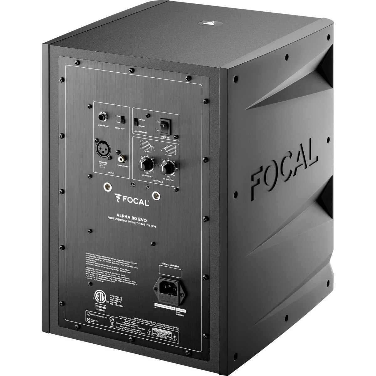 Focal Alpha 80 Evo, active nearfield monitors, back