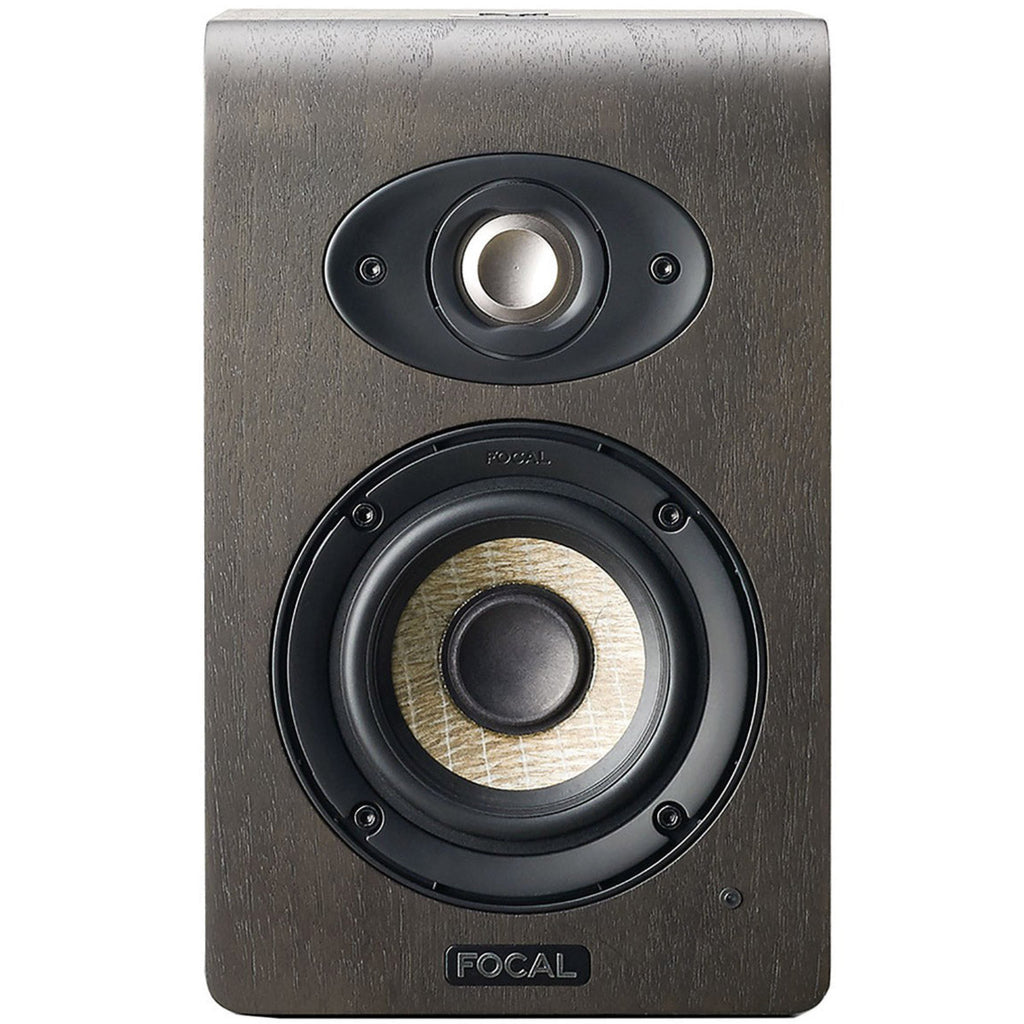 Focal Shape 40 active nearfield monitors with sleek black finish and modern design, showcasing high-quality audio speaker units.
