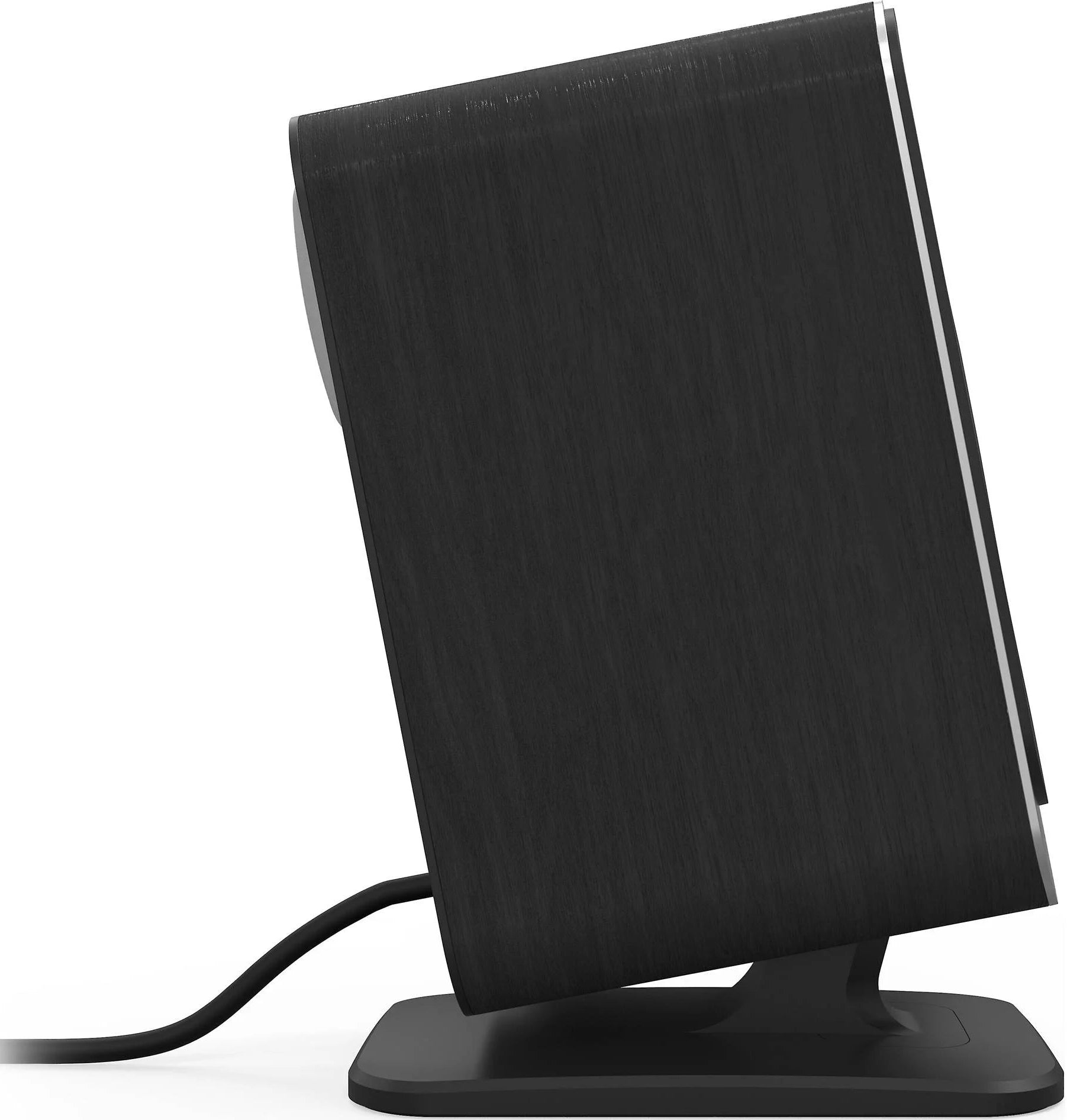 Klipsch ProMedia Lumina desktop speakers, compact black audio speakers with sleek design and control knobs on the front.