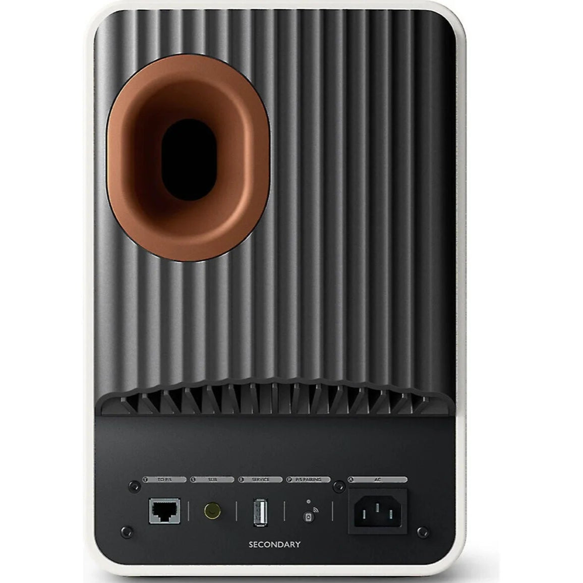 KEF LS50 Wireless II wireless speakers with sleek black finish and modern design, showing the compact, high-quality audio setup.