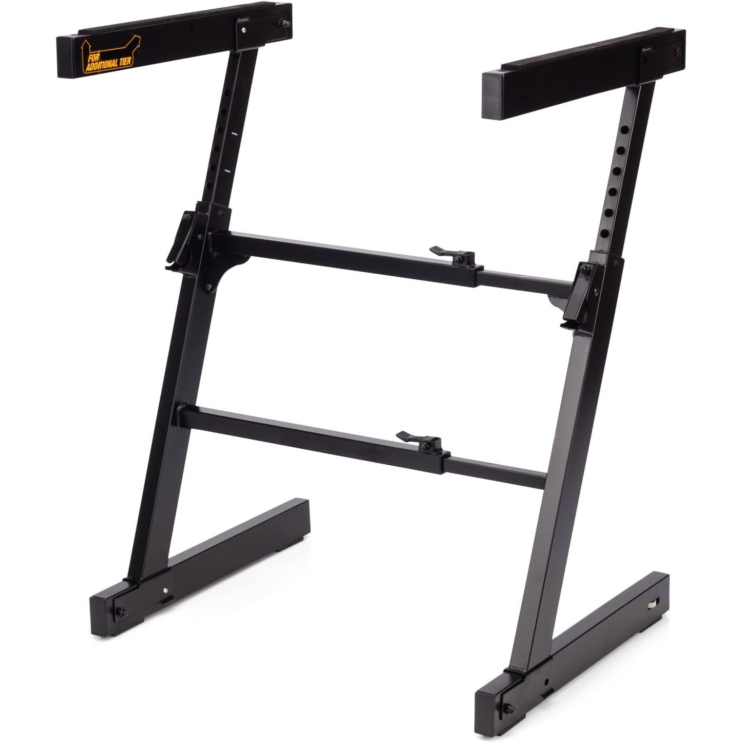 Hercules Stands KS400B keyboard stand holding a digital keyboard with adjustable height and sturdy metal construction.