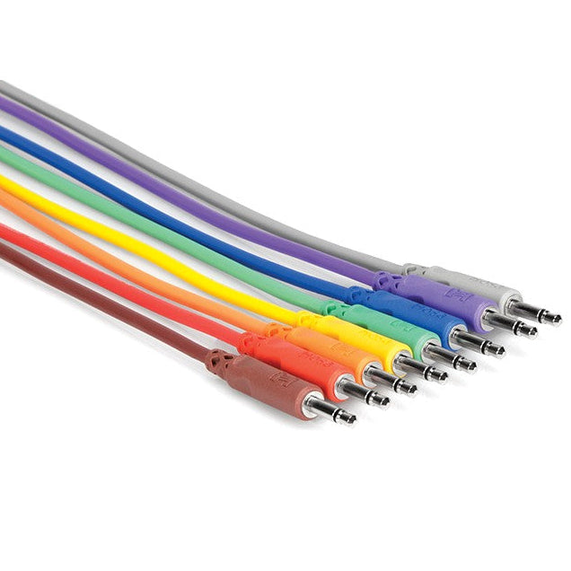 Hosa CMM-830 3.5 mm TS unbalanced patch cables (0.3 m, 8 pcs)