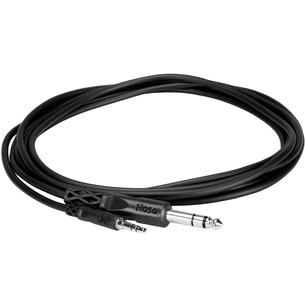 Hosa CMS-105 3.5mm TRS - 6.3mm TRS Cable 1.5m, coiled cable view