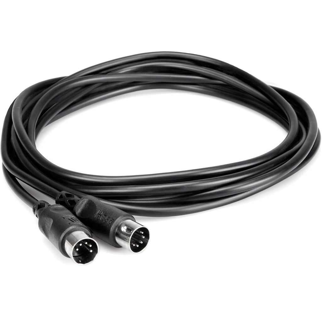 Hosa MID-301BK MIDI Cable 0.3m, coiled cable view