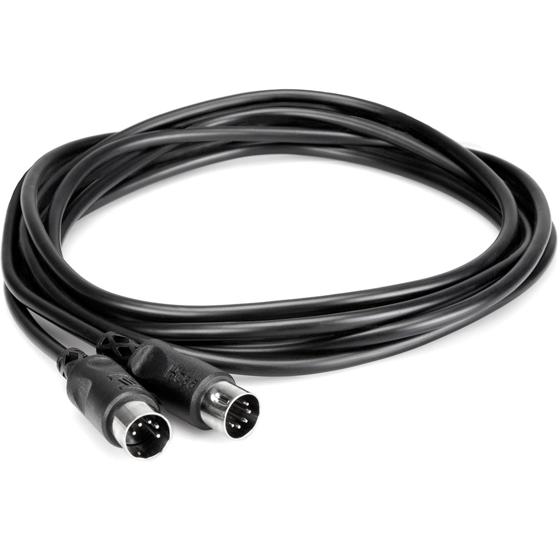 Hosa MID-301BK MIDI Cable 0.3m, coiled cable view