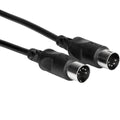 Hosa MID-301BK MIDI Cable 0.3m, full cable view