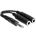 Hosa YPP-118 6.3mm TRS-Male - Dual 6.3mm TRS-Female Y-Cable 0.15m adapter / splitter, hero view