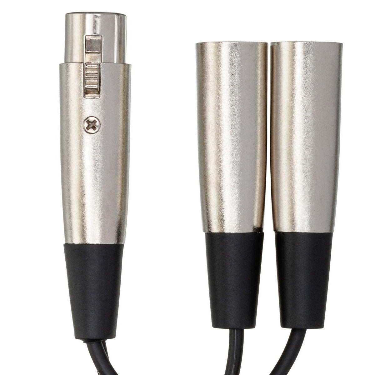 Hosa YXM-121 XLR-Female to Dual XLR-Male Y-Cable 0.15m, adapters / splitters, coiled cable