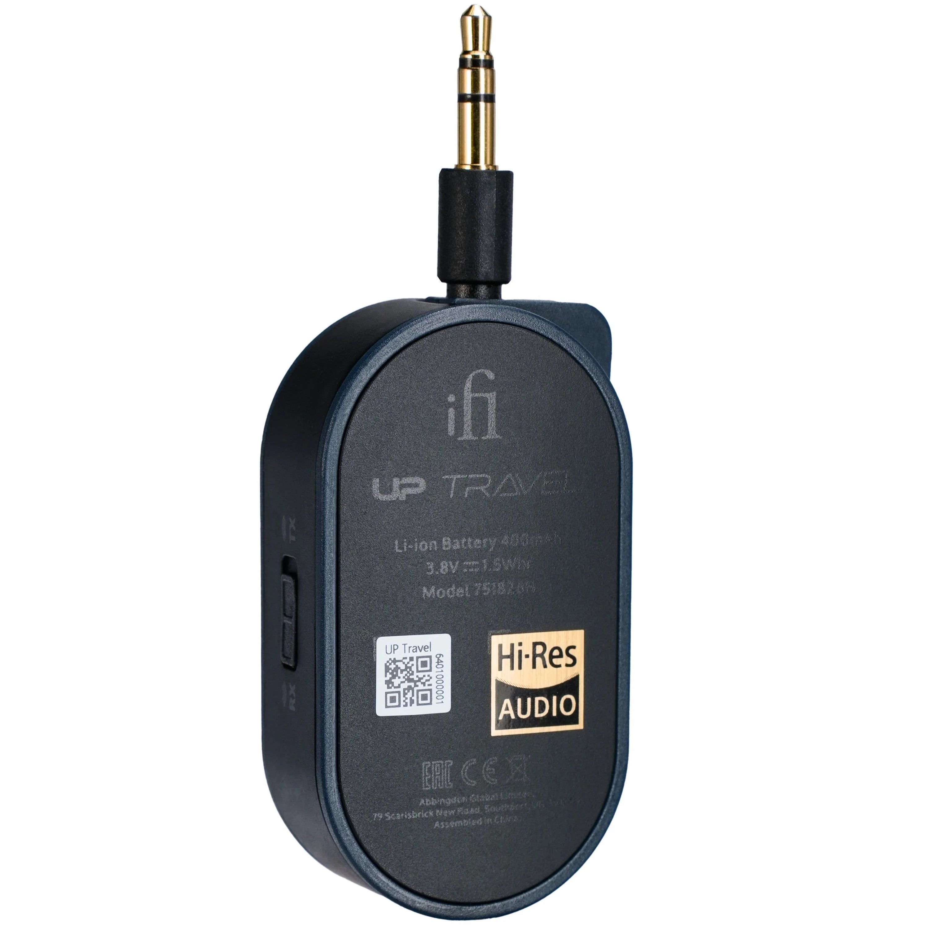 iFi Audio UP Travel headphone amp / DAC, detail view.