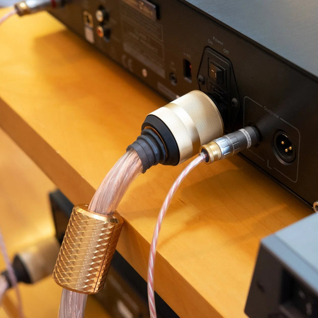 SilentPower SupaQuasar 1.8m cable with a sleek design and durable connector, ideal for high-quality audio connections.