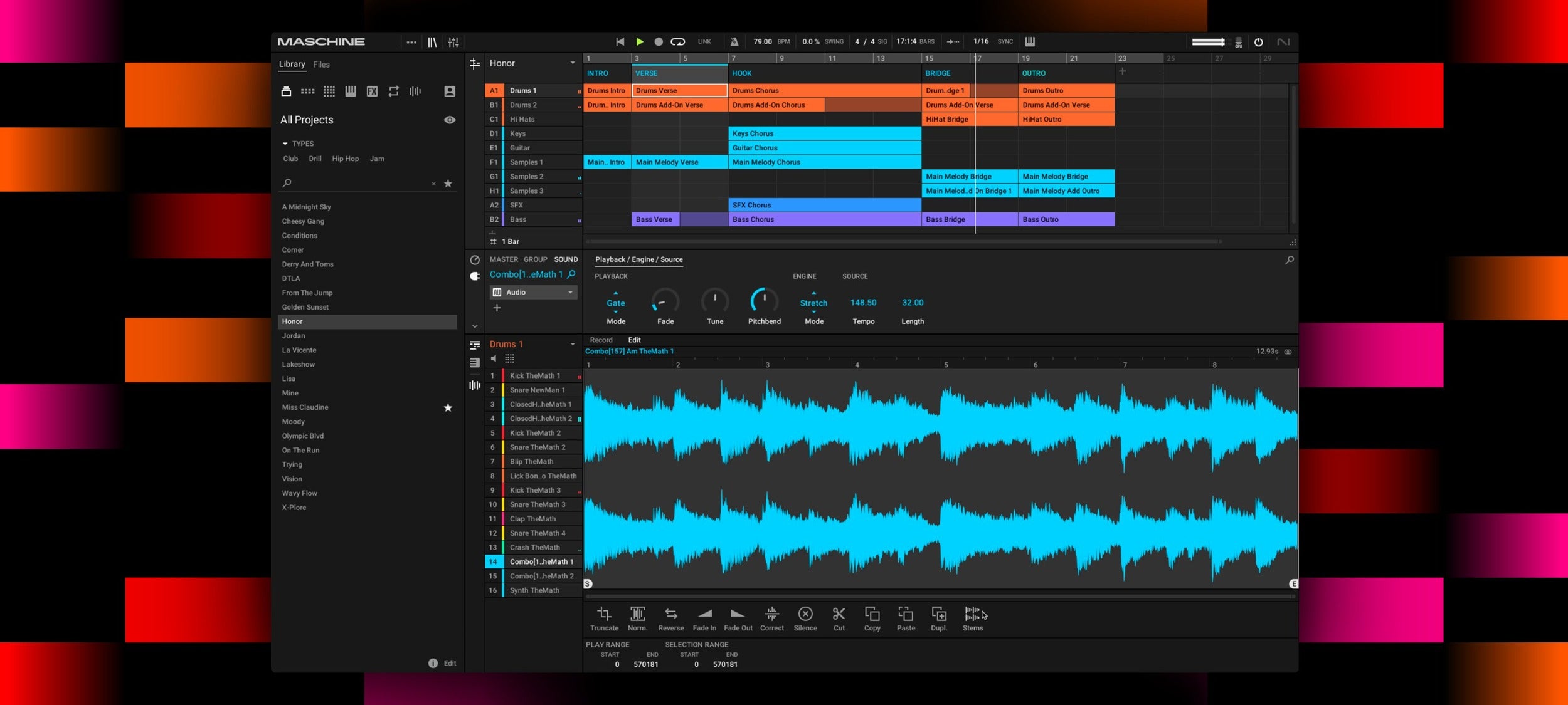 Native Instruments Maschine 3 Bundle music production software with sampler interface and control surface in a sleek design.