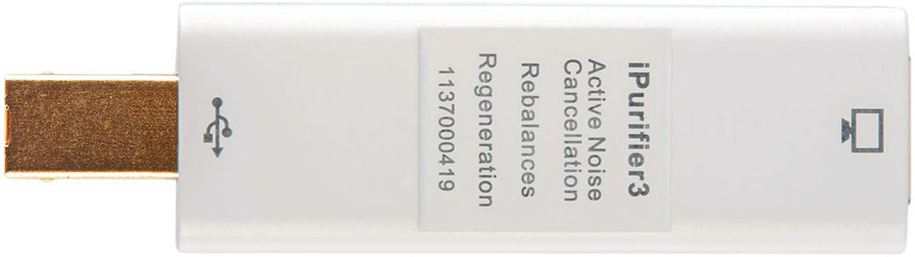 SilentPower iPurifier3 noise filter and conditioner device with sleek design for reducing noise and improving air quality.