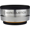 IsoAcoustics Orea Bronze speaker stands with a sleek bronze finish, designed to elevate and stabilize audio speakers.