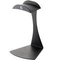 K&M 16075 headphone stand, lifestyle setup, in black