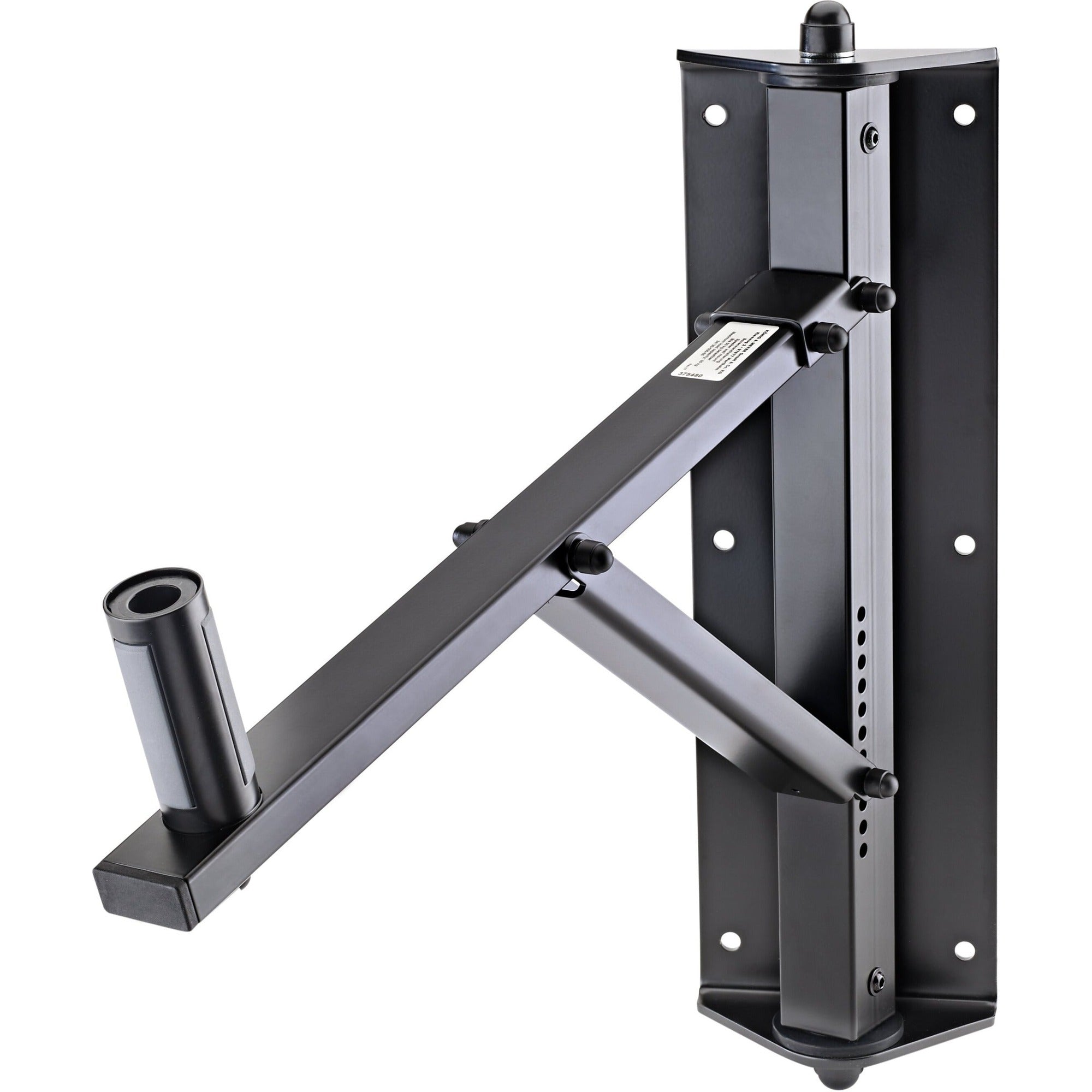 K&M 24120 speaker stands with adjustable height and sturdy metal construction, ideal for supporting audio speakers.